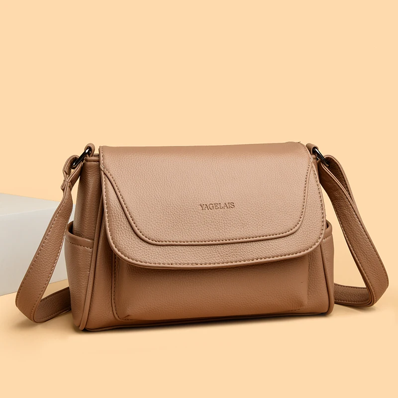

Luxury Shoulder Bags For Women Messenger Purse High Quality PU Leather Ladies Fashion Crossbody Bags Solid Color Commuting Sac