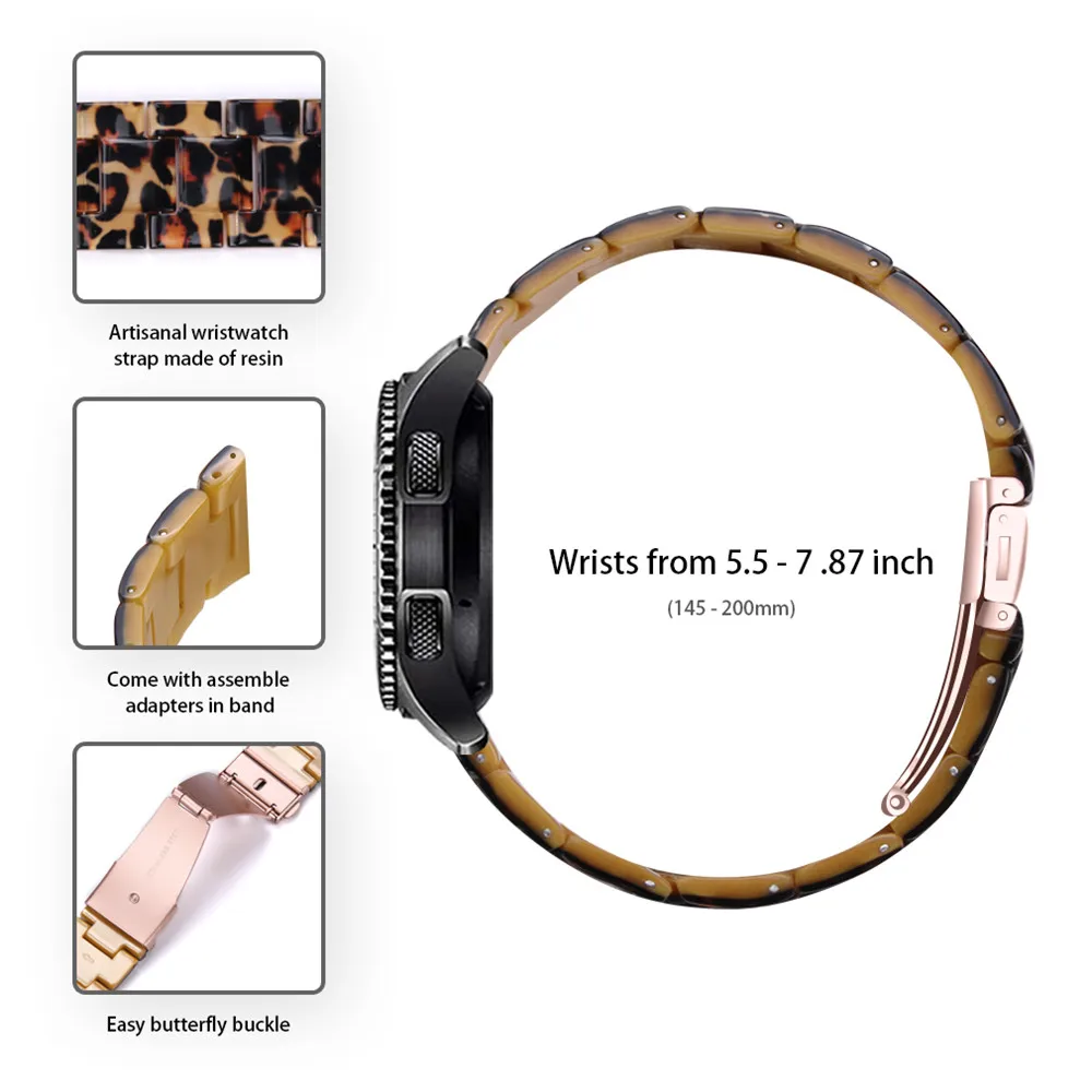 20mm Resin Band Loop For Samsung Galaxy Active 2 40 44mm Bracelet Strap Correa For Watch 3 41mm 4 6 Classic 42 46mm 5 Pro 45mm