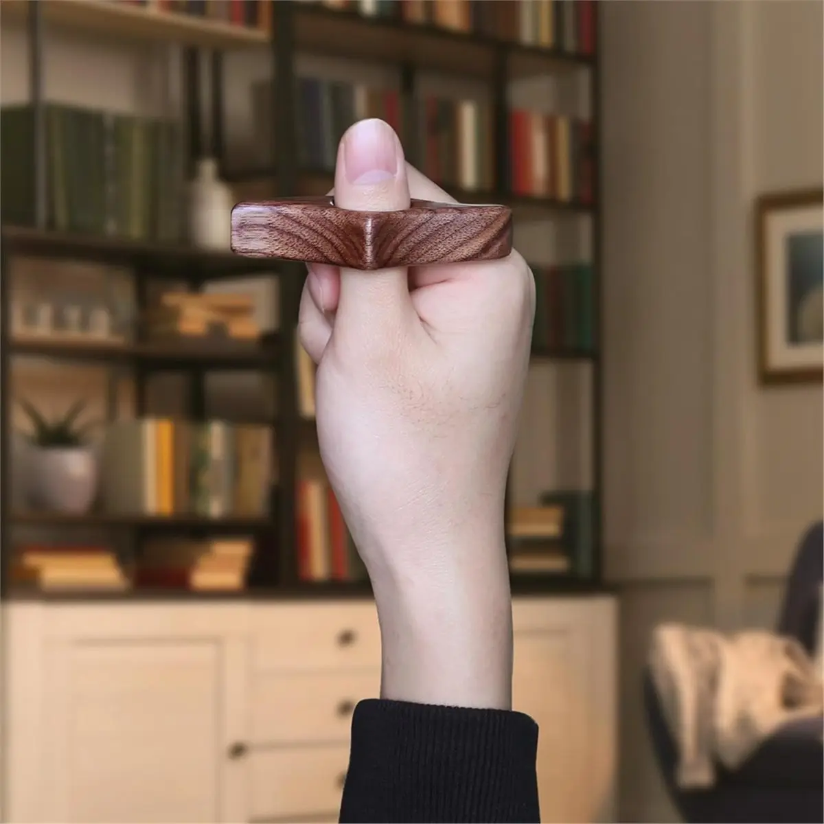 2026 New Walnut Book Page Holder, Smooth Finish Wood Book Holder for Reading, Ideal Book Reader Gifts & Reading Accessories