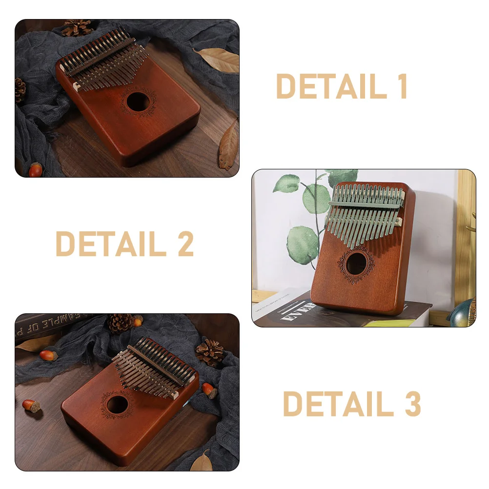 

Wooden Thumb Piano 17-Tone Kalimba Finger Piano For Beginners Creative Music Instrument Durable Design Smooth Surface Ideal Gift