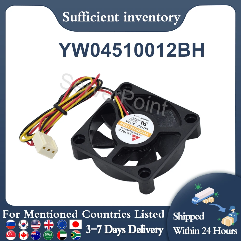 Genuine New YW04510012BH YW04510012LM DC 12V 0.14A 4cm 4510 45*45*10mm Cooling Fan