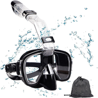 Foldable Anti Fog Snorkeling Mask Set with Fully Dry Top System, Suitable for Free Swimming, Professional Snorkeling Equipment F