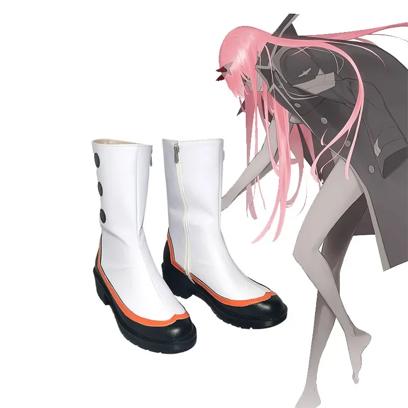 COSZTKHP 2019 New Darling in the franxx cosplay ichigo hiro zero two Shoes 02 Boots japanese cosplay shoes adult women Men 35-46