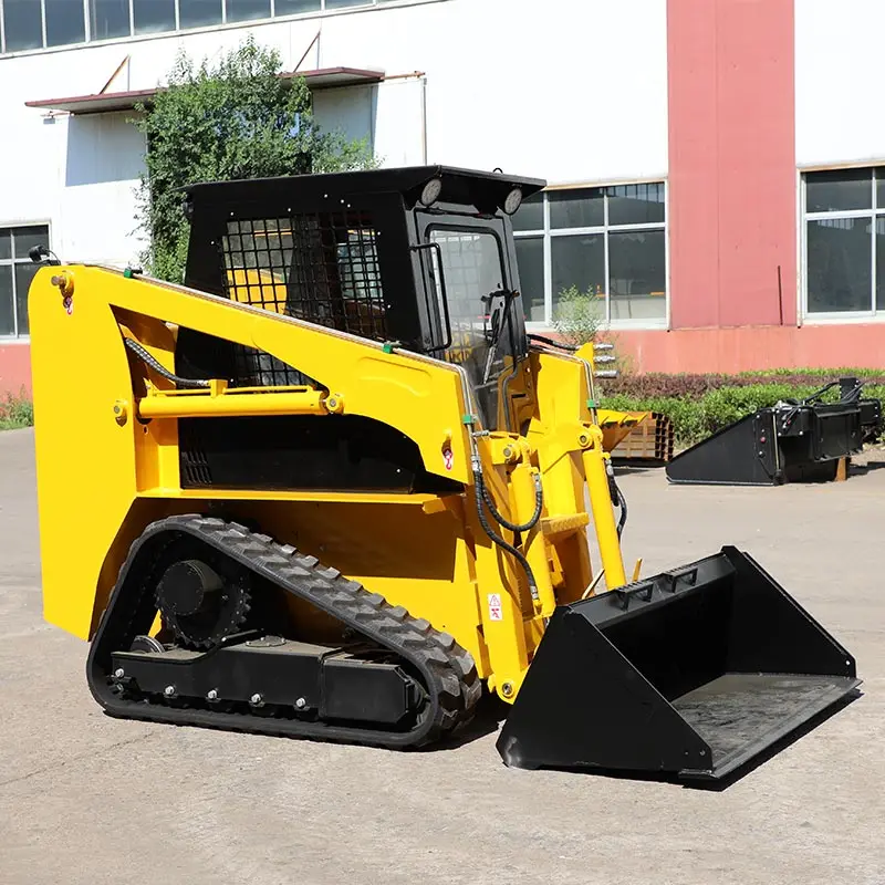 CE Certified Mini Skid Steer Loader 1 Ton with Hydraulic Mini Ride Sliding Quick Attach for Versatile Use Mini Skid Steer Loader