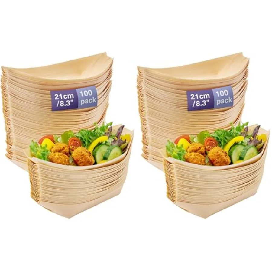 

Большие бамбуковые тарелки 8,3 дюйма, одноразовые, биоразлагаемые, для подачи суши, закусок, тако, дипов.