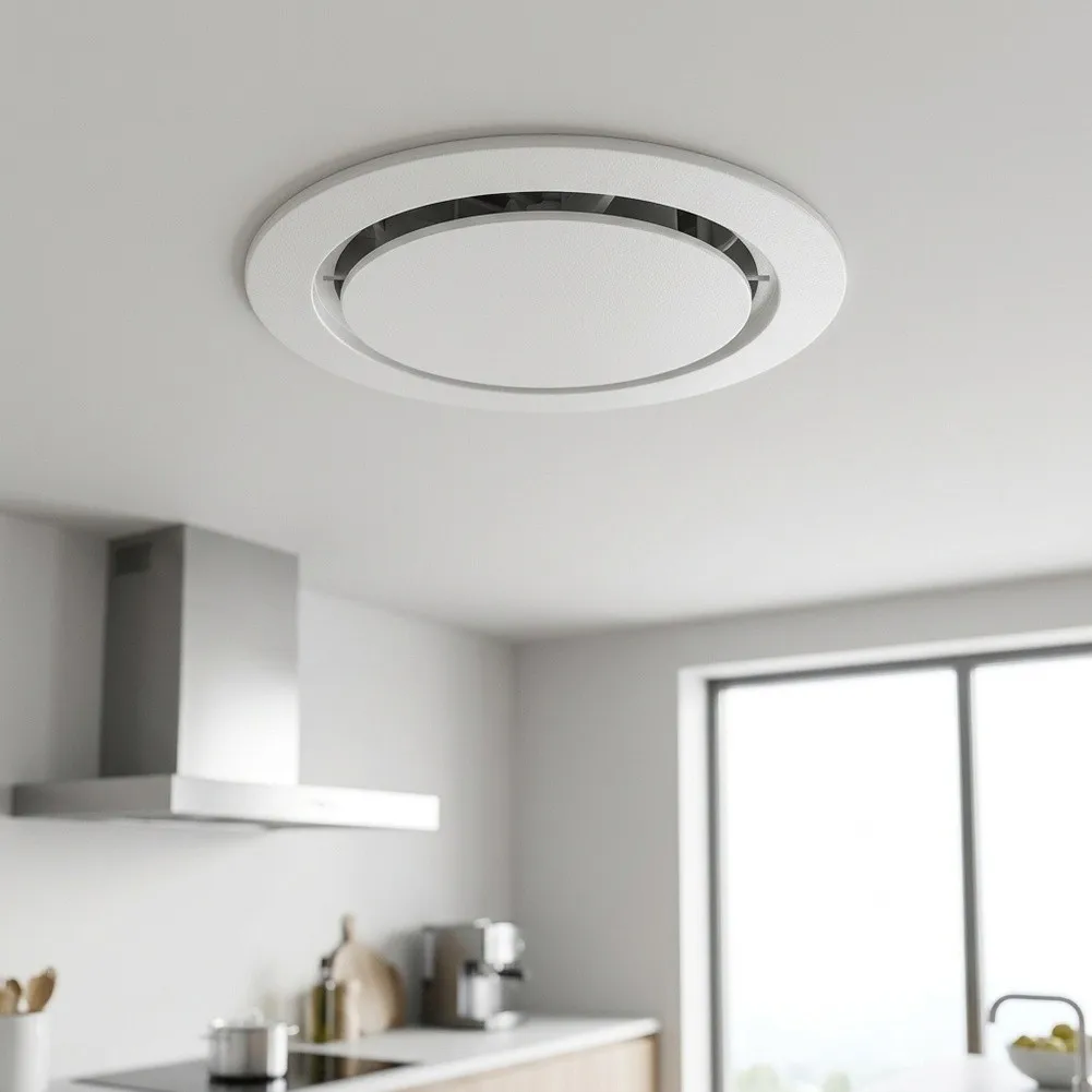 75MM Adjustable Air Vent Rotating Central Disc Adjustable Airflow Control Built-in Screen Bathroom for exhaust