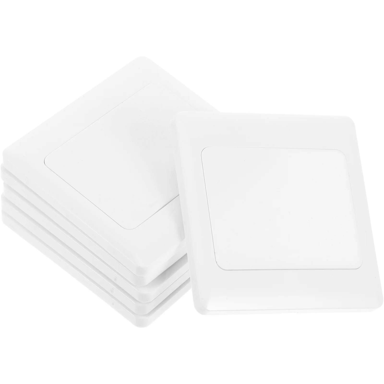 

6Pcs Whiteboard Renovation Line Box Cover Plate 86 Type Easy Installation Waterproof Electrical Junction Box Wall Plate Cable