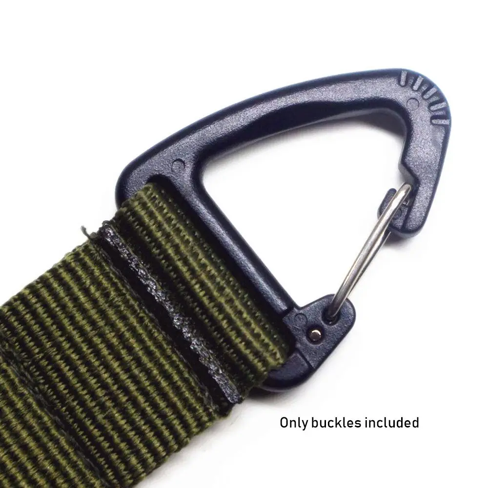 2/5pcs Camping Hiking Outdoor Tool Plastic Alloy Keychain Belt Buckles Hooks Spring Quickdraws Clip Triangle Carabiner