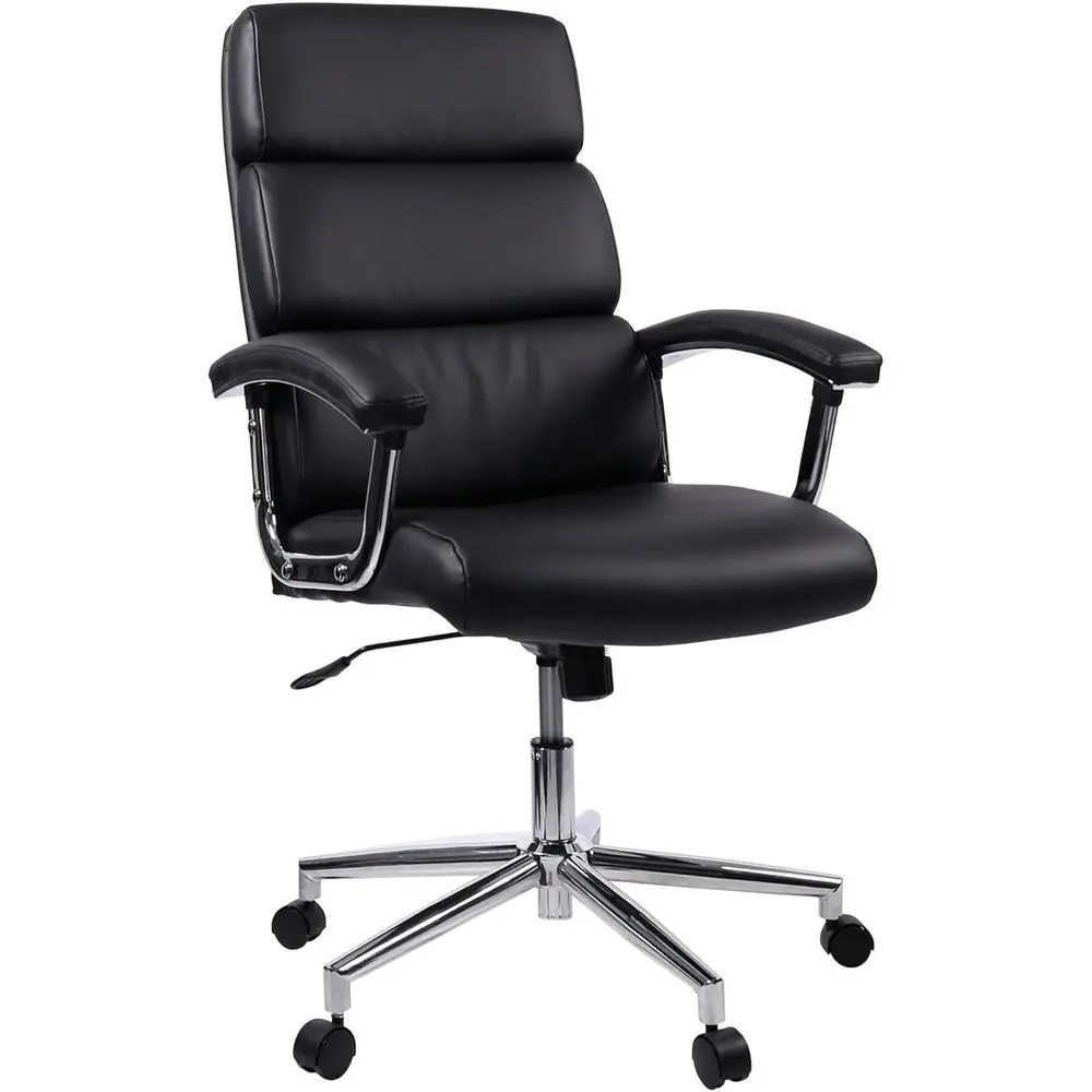 

Elegant Black High-Back Leather Office Chair