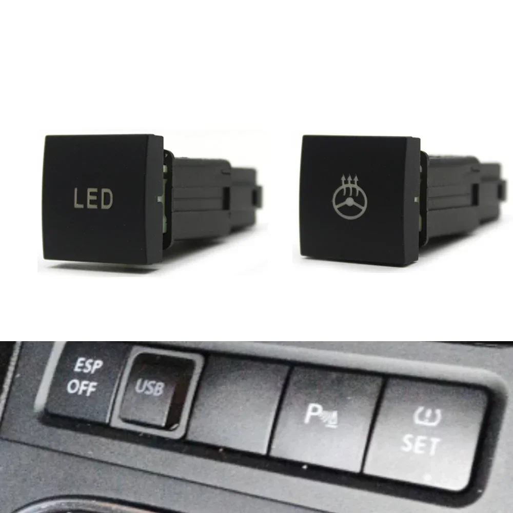 Car DRL LED Light Power Switch Front fog lamp Rear fog lamp Button For VW Golf 6 Jetta 5 Caddy EOS Scirocco 2006 - 2014