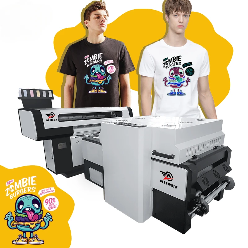 Factory Direct Supply China Wholesale 60cm tshirt printing 2heads I3200 sublistar dtf printer with heating machine