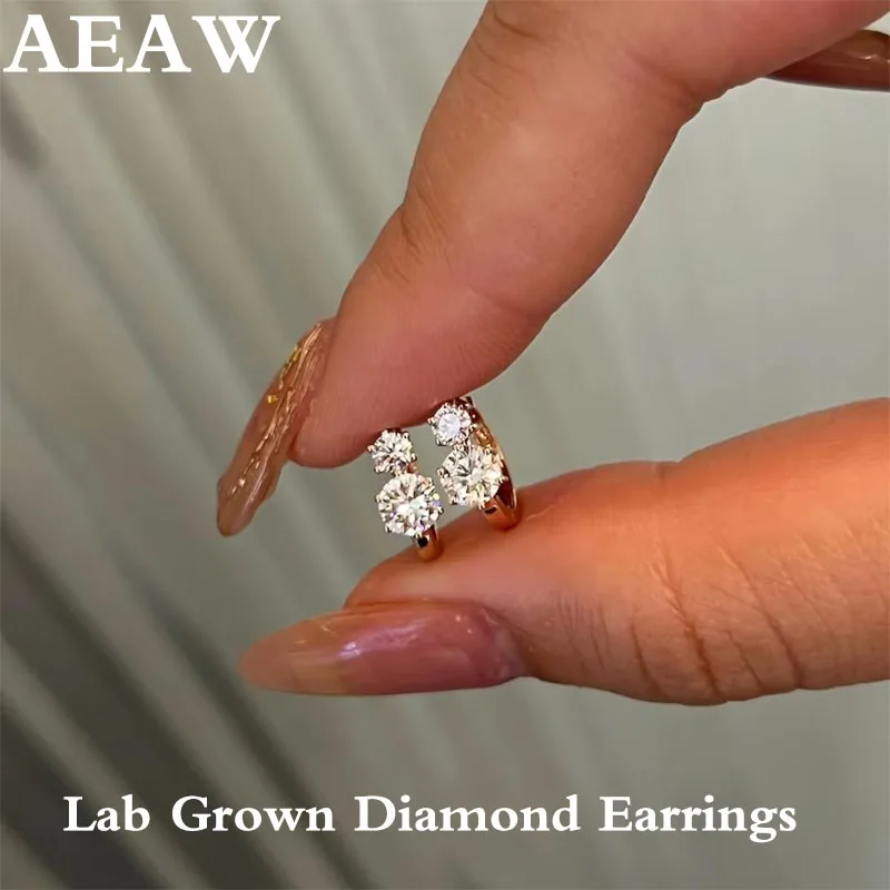 

0.8ctw Lab Grown Diamond Earrings 18k Gold Give A Her Gife