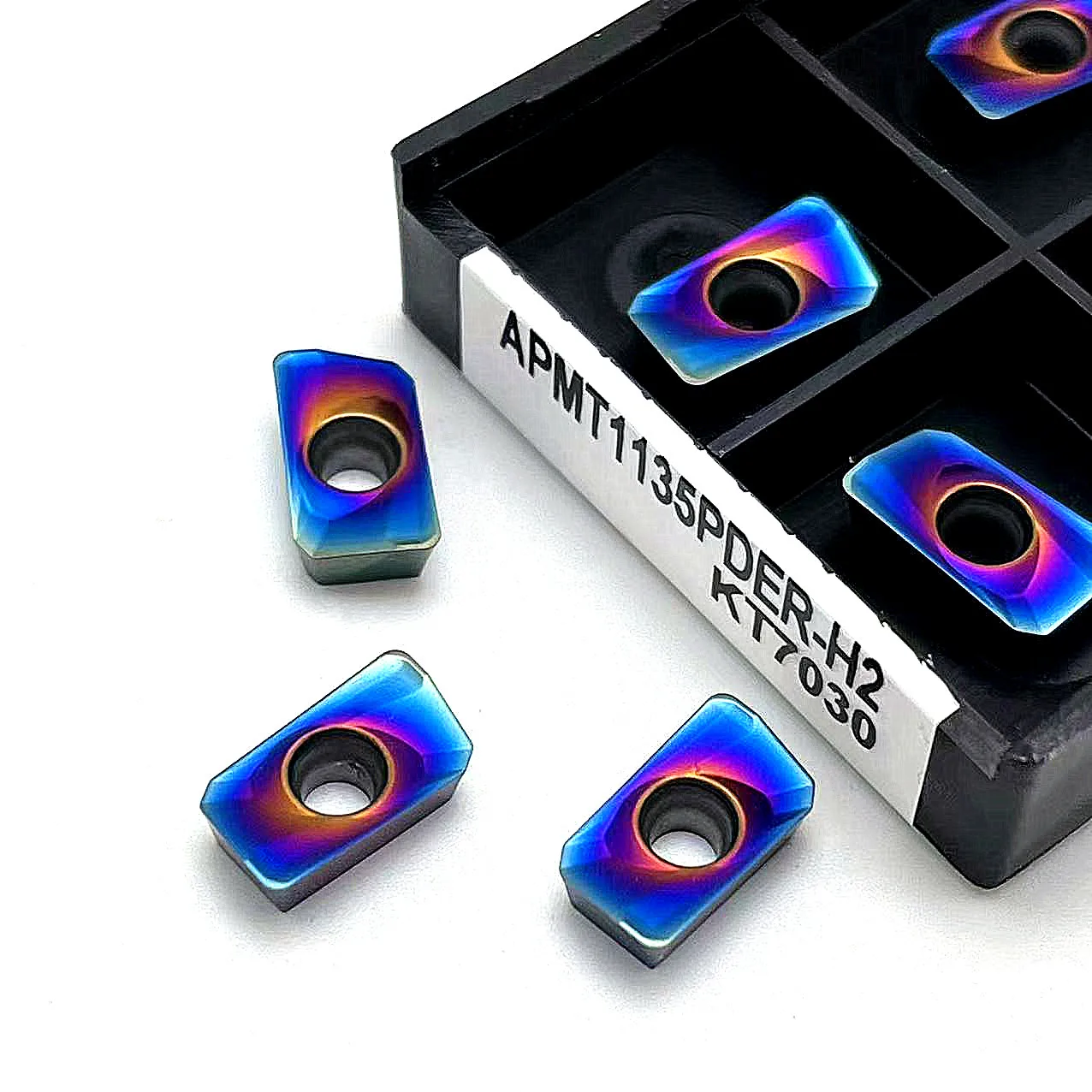 Cortador de fresado CNC de alta calidad 10PCSAPMT1135 PDER M2 H2 inserto de carburo Nano Blue APMT1135