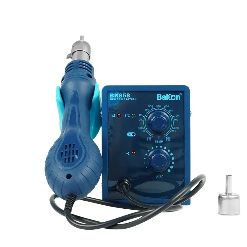

Bakon Hot Air Gun BK858 550W BGA Rework Solder Station Rotary Temperature Control Auto-sleep Solder Tools SMD Soldering Repair