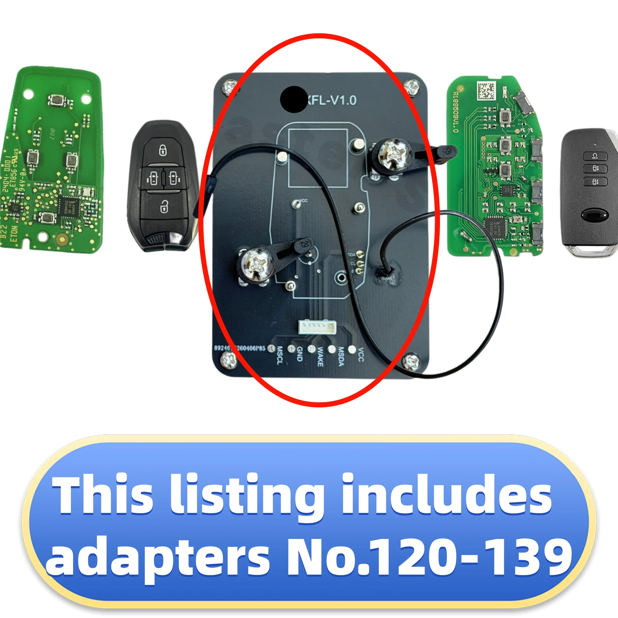 No. 120-138 Can Be Used with Nxp Killer/Keydiy/Xhorse Series Fixed Tools, Allowing for Reading and Writing Without Soldering