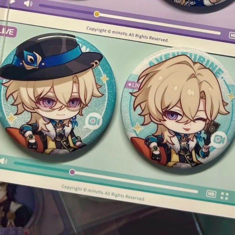 2 шт./компл., булавки с изображением игрового мультфильма Honkai: Star Rail, значки авантюрина Какаваша, одежда, ювелирные изделия, воротник, броши, аксессуары, подарок