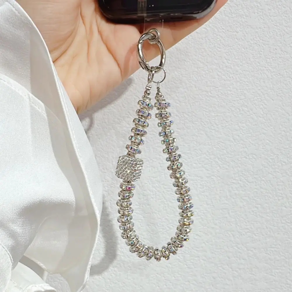 

High-end Rhinestone Mobile Phone Lanyard Beaded Luxury Phone Wrist Straps Short Glitter Cellphone Chain Jewelry Gift