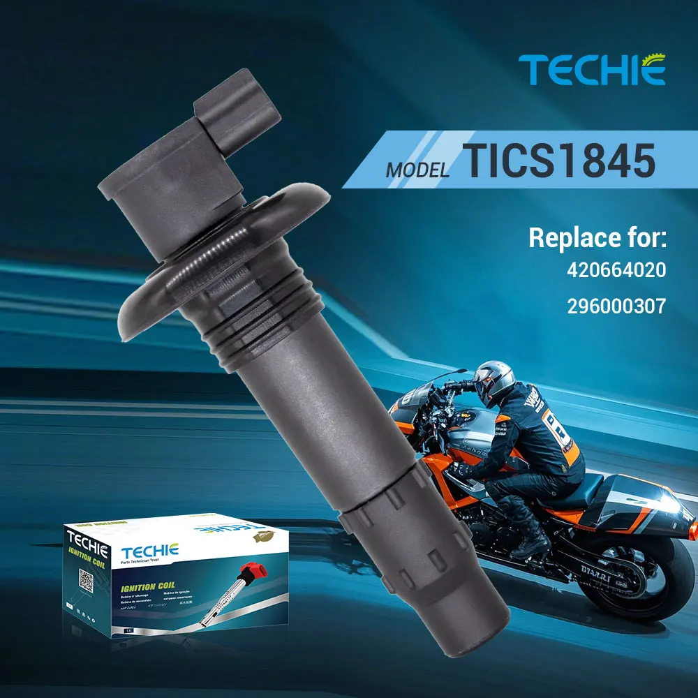 Bobina de encendido de motocicleta TICS1845, repuesto para 420664020 296000307, compatible con Seadoo RXT RXP GTX GTR 215 255 260, 1 ud.