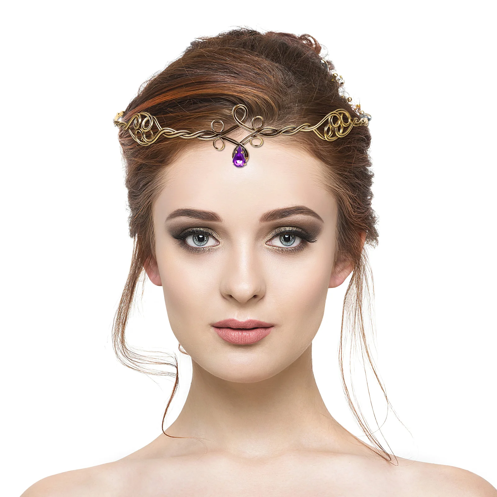 Decorative Headdress Rhinestone Rhinestones Gathering Hair Accessory Party Accessories Women Band