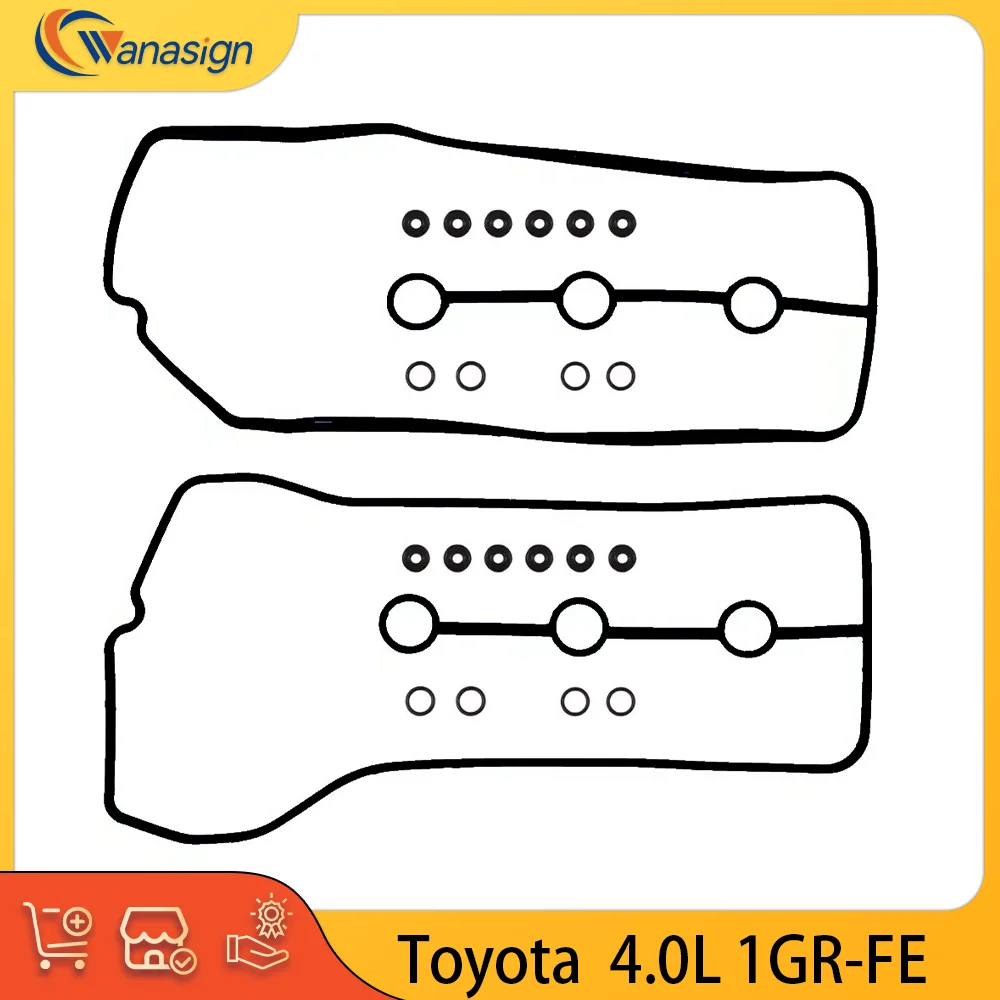 

Valve Cover Gasket Set For TOYOTA 4 RUNNER FJ CRUISER FORTUNER HILUX LAND CRUISER PRADO TACOMA TUNDRA 4.0L V6 GAS DOHC 2002-2024