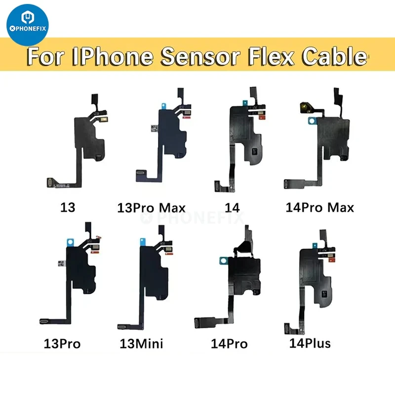 Earpiece Speaker Proximity Light Sensor Flex Cable for iPhone X 11 12 13 14 15Promax Ear Sound Flex Ribbon Cable Assembly Repair