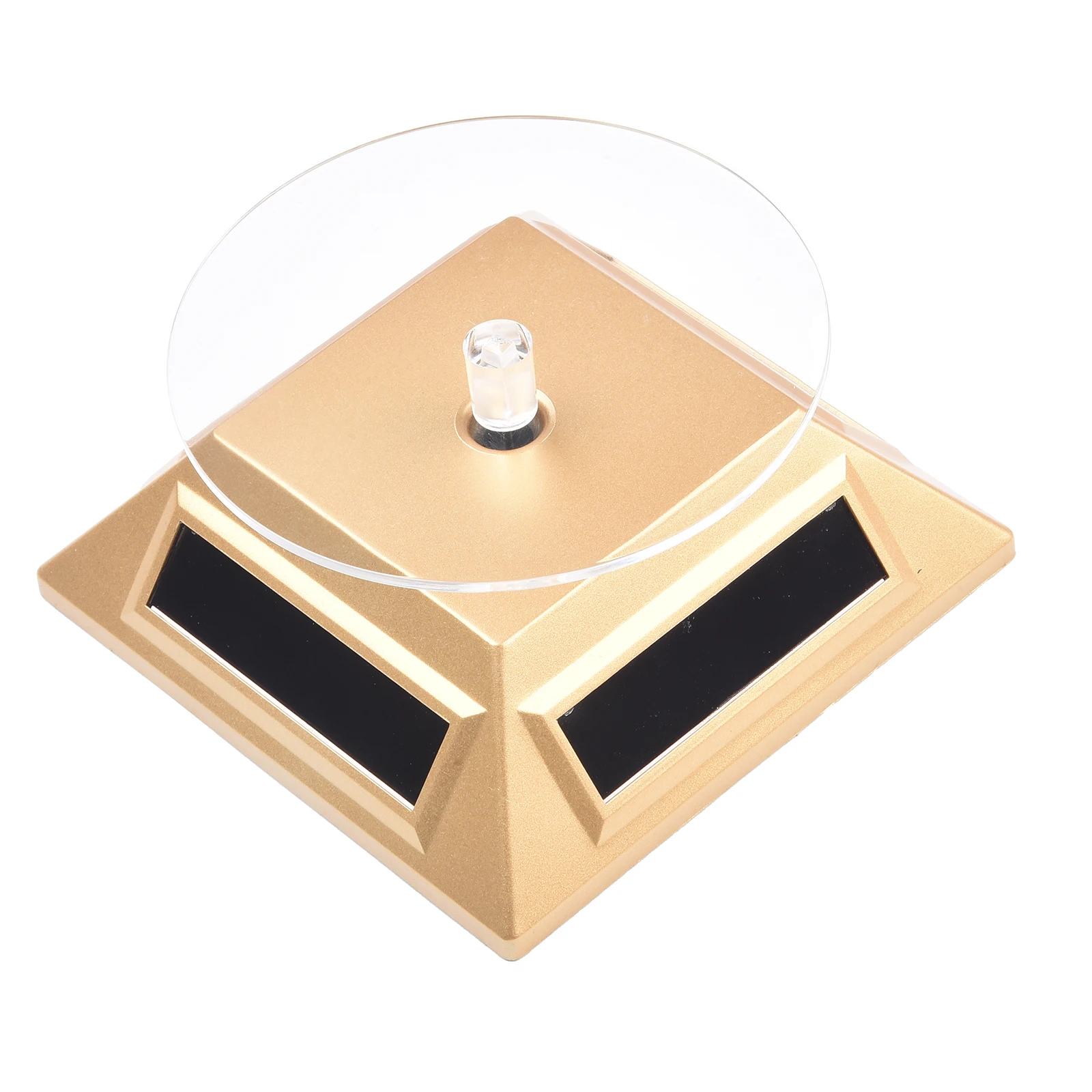 For 360 Degree Rotation Solar Powered Turntable Display Stand for Jewelry Watches Mobile Phones and Small Items