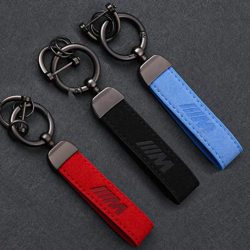 Leather Car Keychain Lanyard Key Ring Buckle for BMW M Power G01 G03 G11 Z3 Z4 G30 X1 X4 X3 X5 X6 E46 E39 E60 F10 F46 Logo Decor