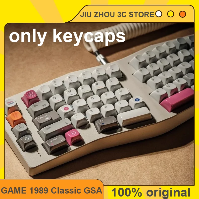 

80Retros GAME 1989/GAME BOY GSA Profile ABS Polishing Retro Keycaps 191 Keys Gaming Mechanical Keyboard Key Caps Custom Gifts