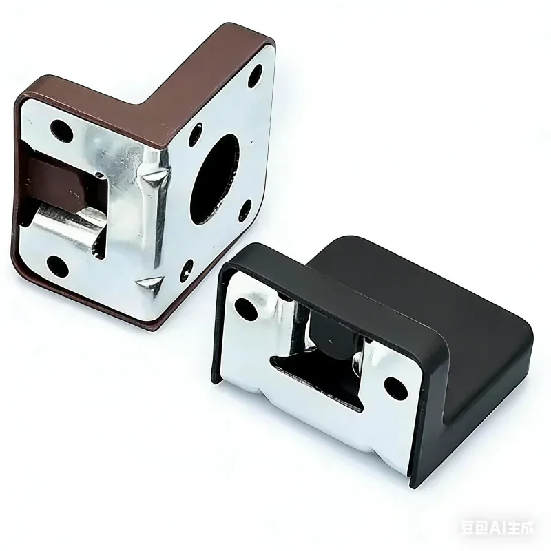 5pcs 90° Right-Angle L-Shaped Wall-Mounted Cabinet Connector with Decorative Cap, Iron Angle Bracket