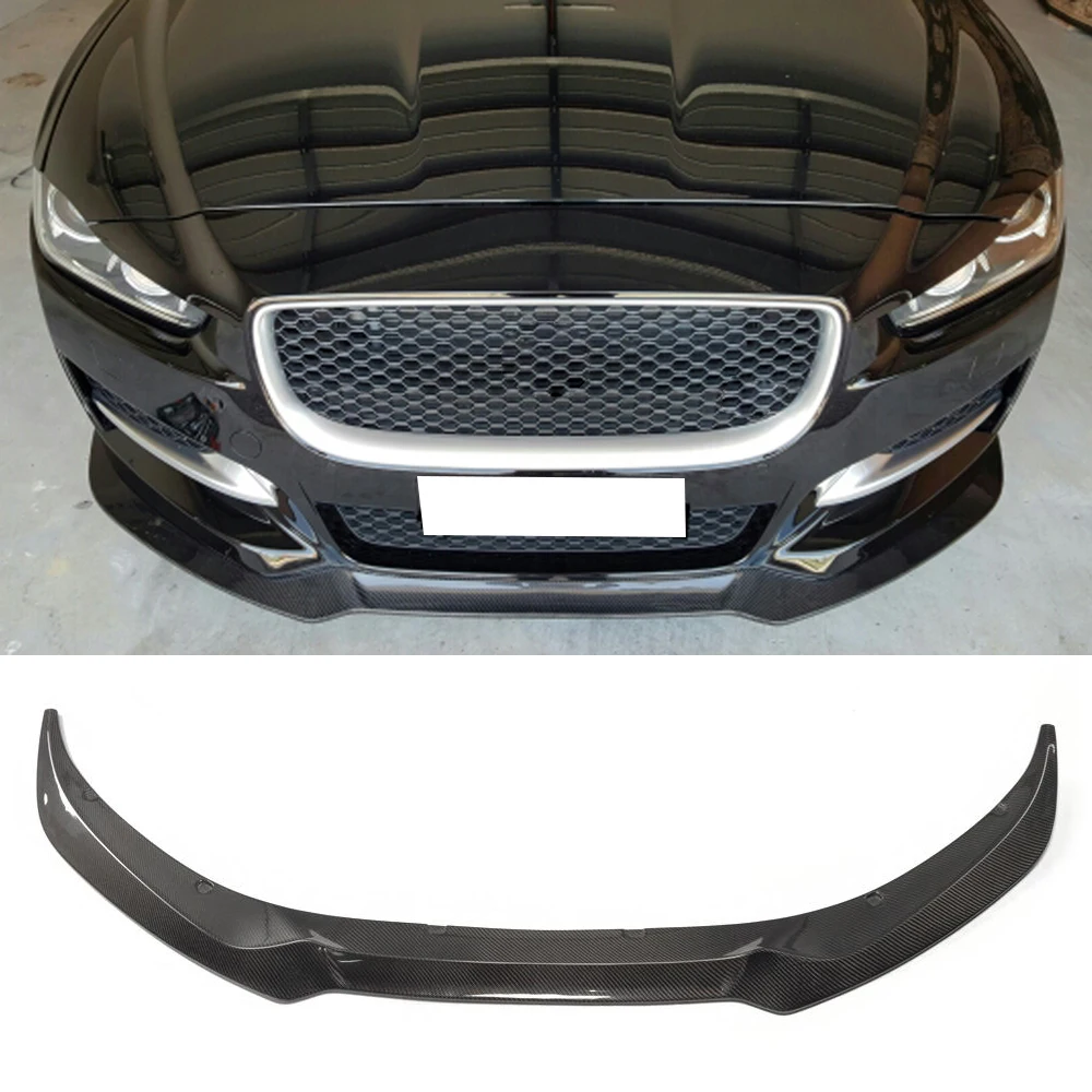 Carbon Fiber / FRP Front Bumper Lip Spoiler Splitters for Jaguar XE XF XEL XFL Sedan 4-Door 2015 2016 2017 Front Bumper Lip