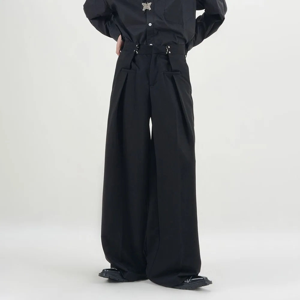 

New Suit Pants Mens Dress Pants Loose Oversized Wide Leg Pants Summer Casual Straight Retro Mopping Trousers Formal Trousers