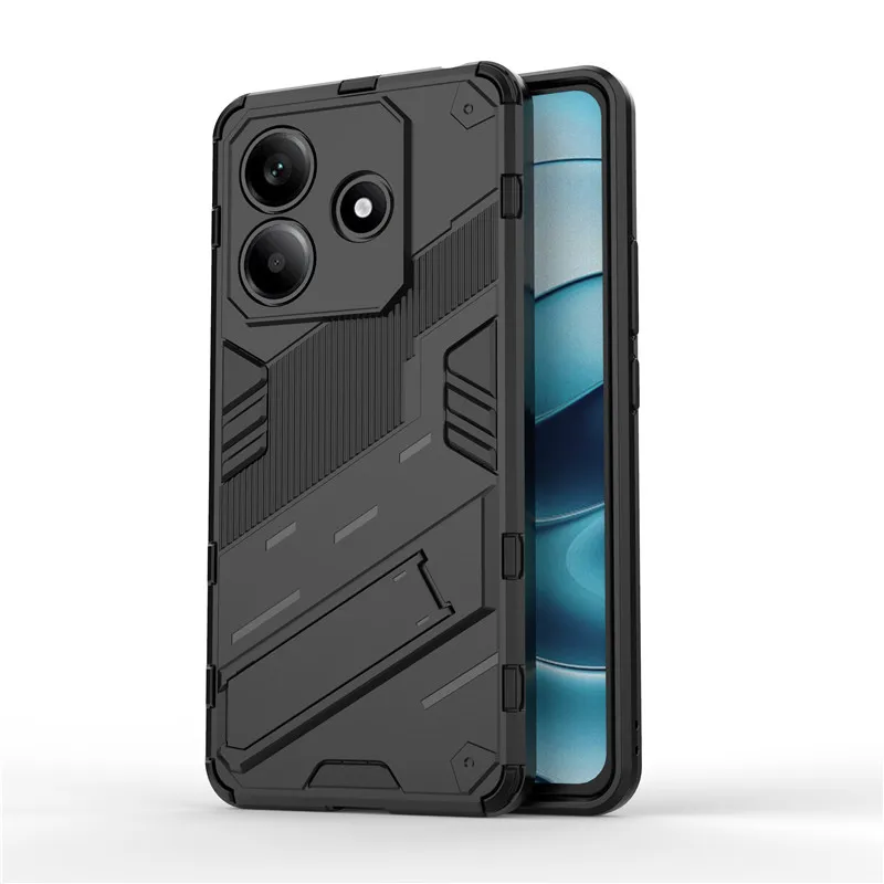 For Redmi Note 14 Case For Redmi Note 14 5G Cover 6.67 inch Shockproof Hard Armor PC Stand Silicone Bumper For Redmi Note 14