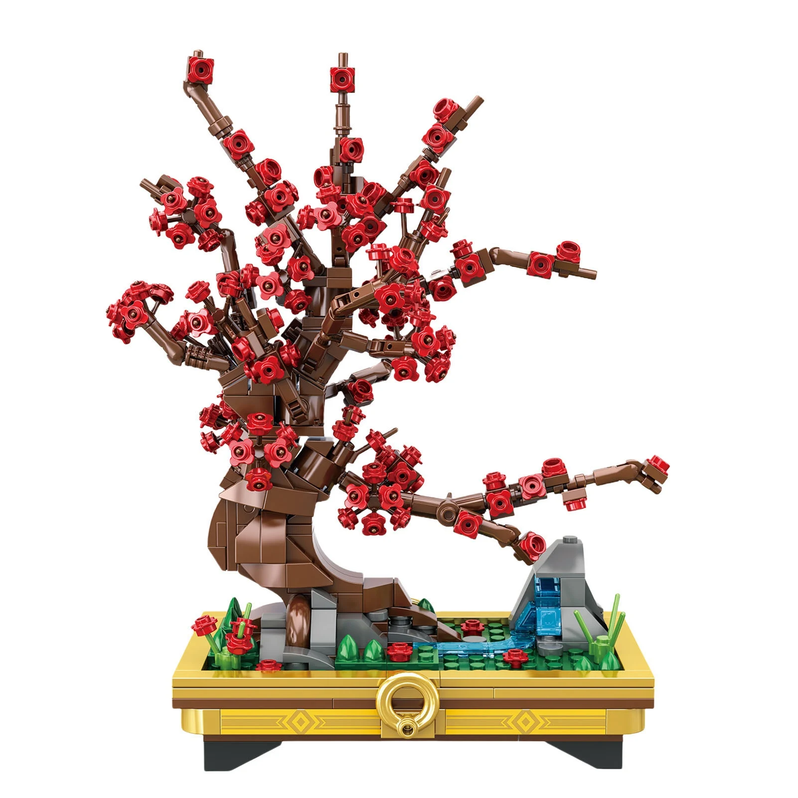 

Набор строительных блоков Plum Bonsai, образовательные кирпичи для украшения дома и коллекции растений