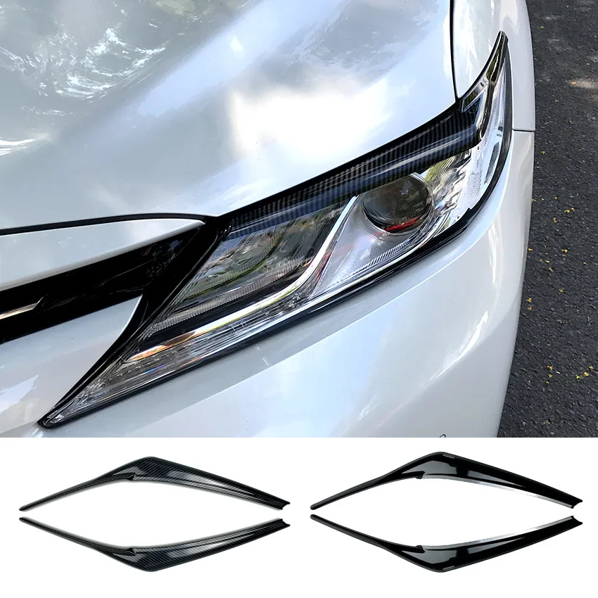 

For Toyota Camry 2018+front headlight eyebrow decoration car sticker exterior modification