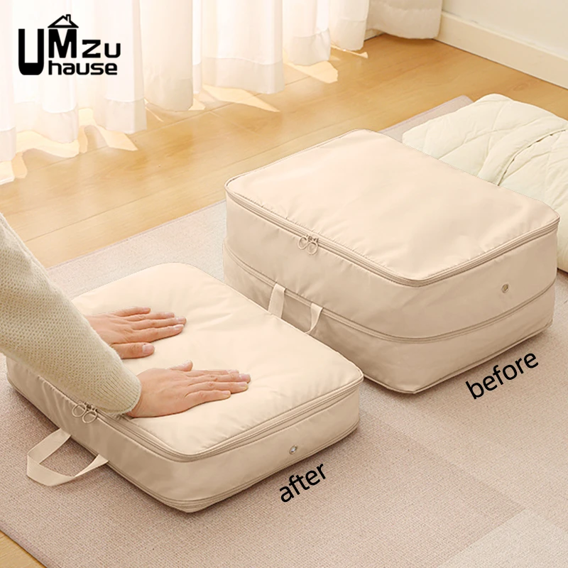 Large Compression Bag Quilt Clothes Comforter Duvet Pack Coat Pillow Blanket Save Space Storage Wardrobe Closet Travel Organizer