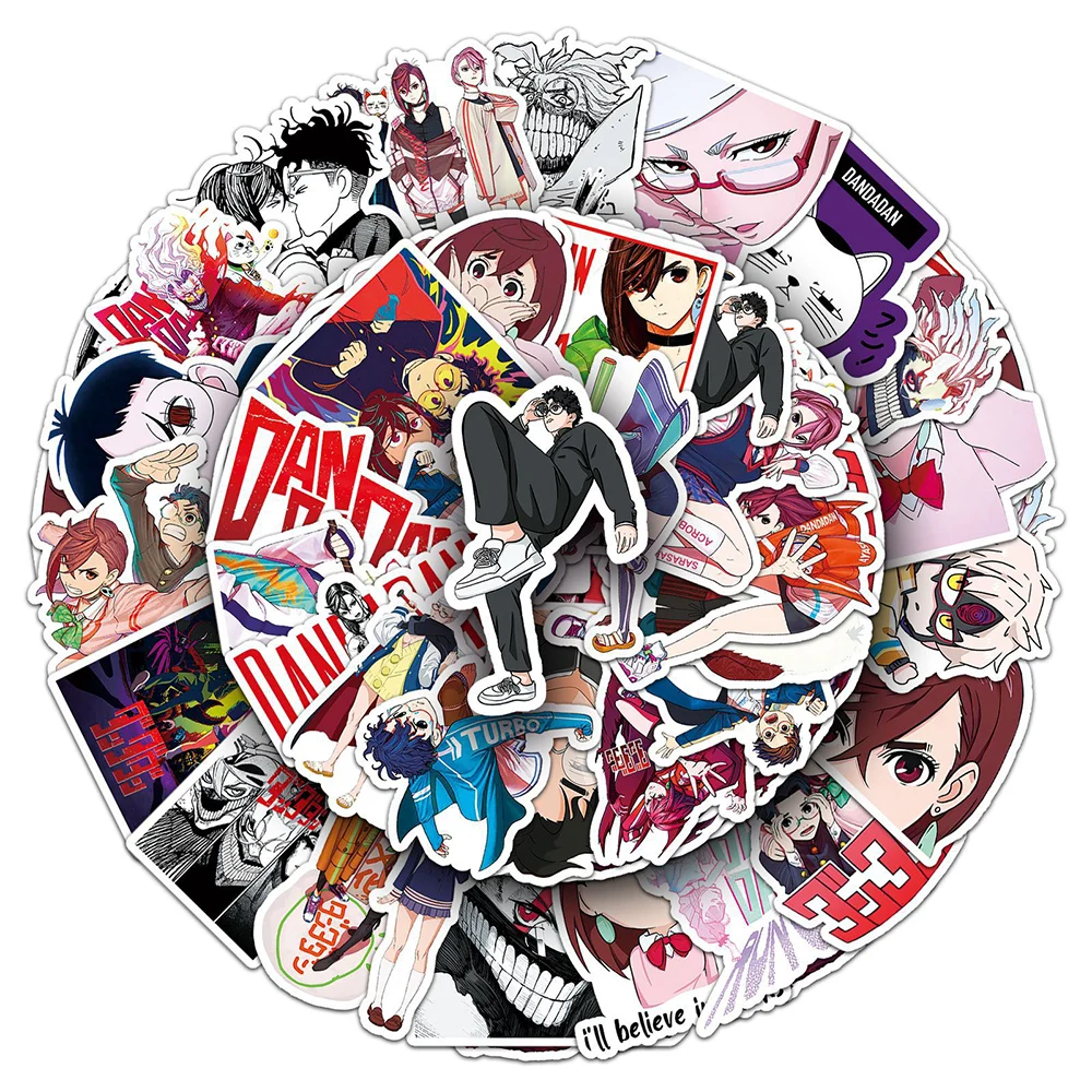 10/30/50pcs NEW Cool DANDADAN Anime Stickers Japan Magan Graffiti Decals Skateboard Phone Luggage Car Waterproof Cartoon Sticker