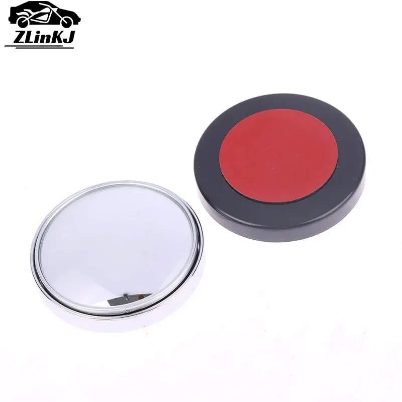 2Pcs 75MM 3R-036 Stick-on Convex Blind Spot Rearview Mirror With Adjustable Wide Angle