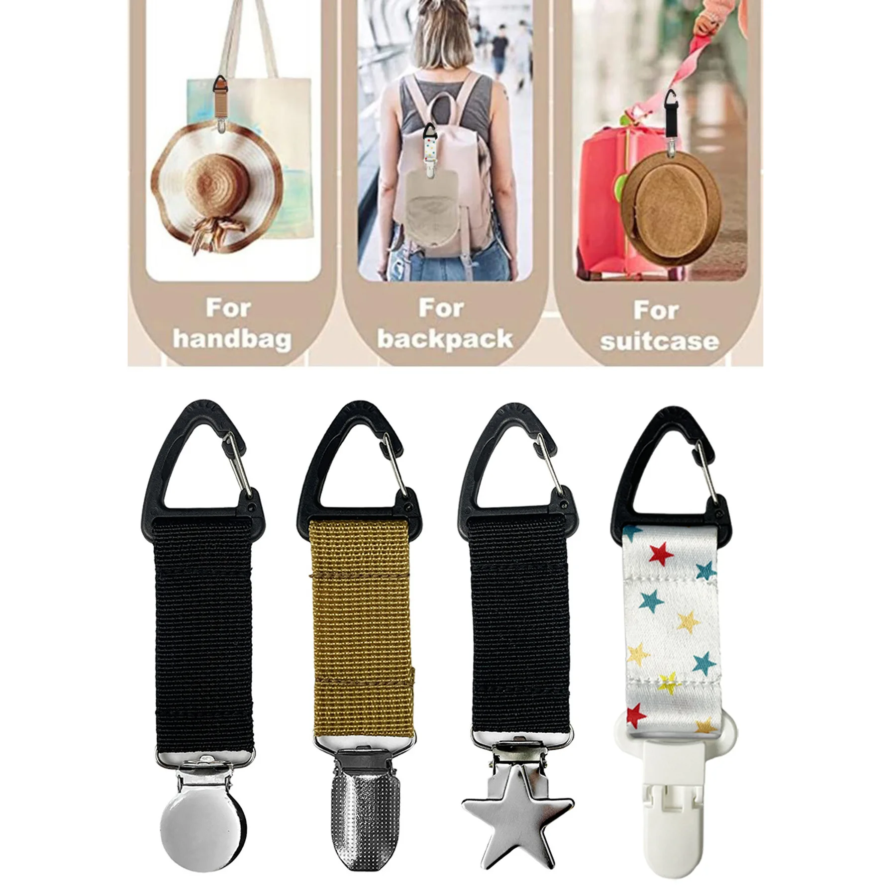 السفر في الهواء الطلق القش قبعة كليب المحمولة قبعة رفيق حقيبة كليب متعددة الأغراض في الهواء الطلق متعددة الألوان المتاحة قفاز المنظم