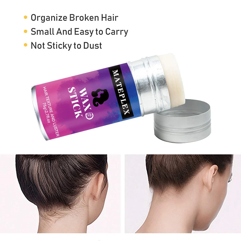 Wax Stick voor Pruik Niet Vettig Rand Controle Gel voor Haar Styling Anti-kroezen Haar Fixatief Gel Gebroken Haar Afwerking Pruik Installeren