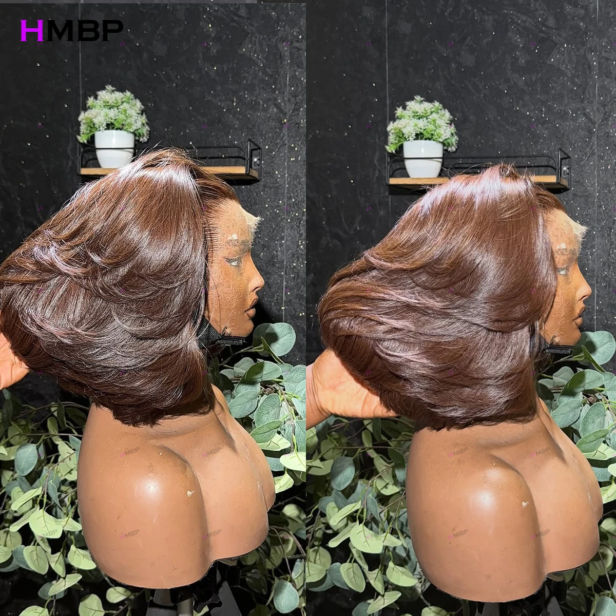 วิกผมบ๊อบสั้นแบบซ้อนชั้น ซุปเป - Glueless Wear And Go Human Hair Wig บทวิจารณ์และราคา