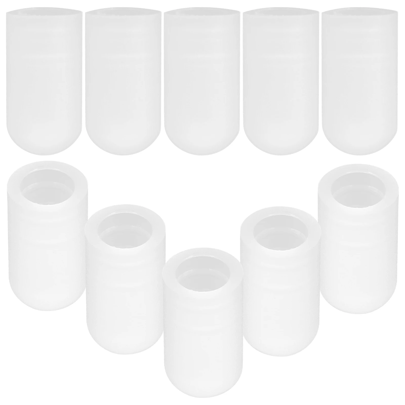 

10 Pcs Drumstick Protector White Color Lightweight Silent Caps Drum Accessories Musical Instrument Rubber Sleeves