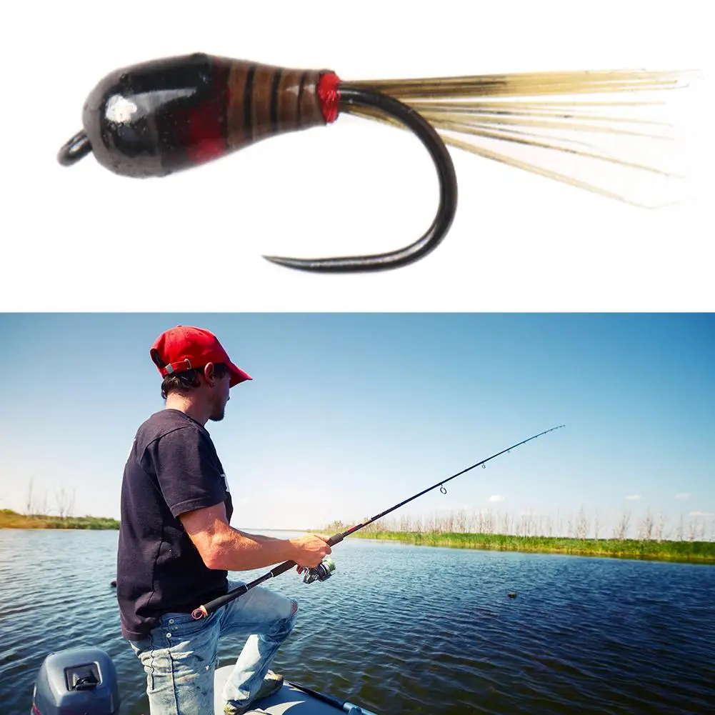 6PCS Tungsten Perdigon Nymph Beadheads Fly - Quick Sink for Rainbow Brown Trout Grayling Brook Trout Fishing