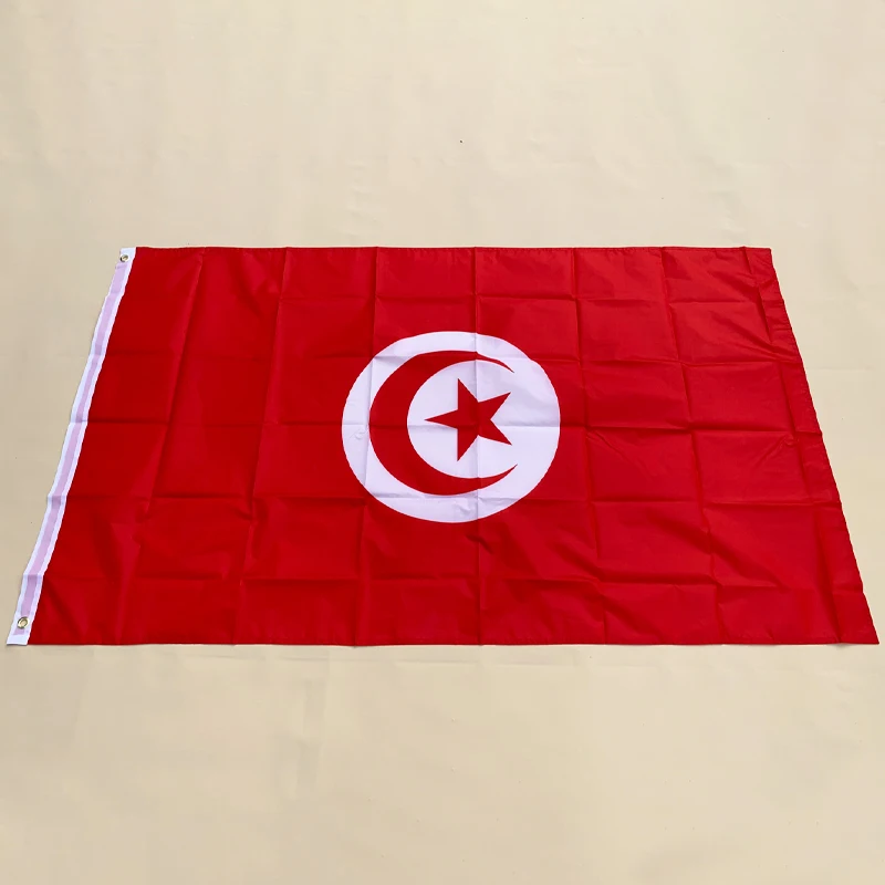 Eoodlove Tunisian flag 90x150cm home decoration flag banner 3x5 feet national flag polyester outdoor hanging red flag