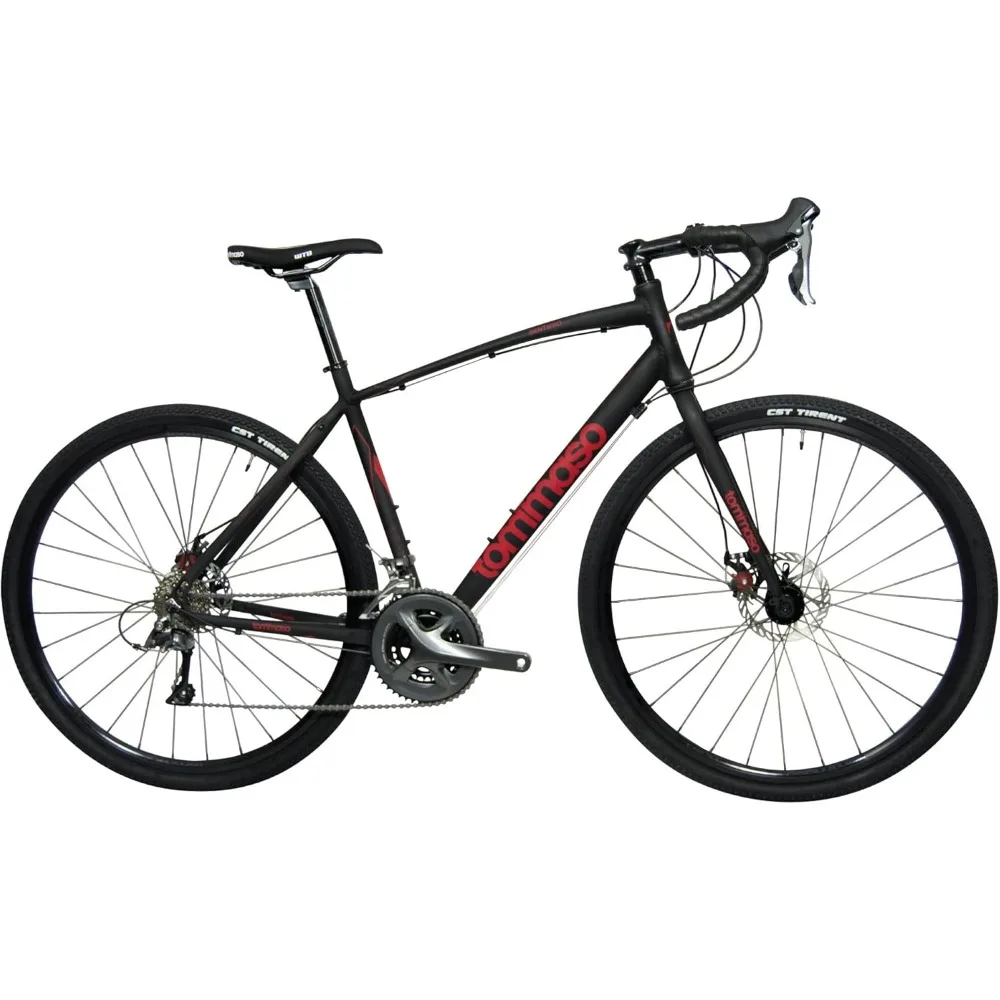 Sentiero Gravel Bike, Shimano Claris Adventure Bike with Disc Brakes, Extra Wide Tires, Perfect for Road Or Dirt Trail Touring