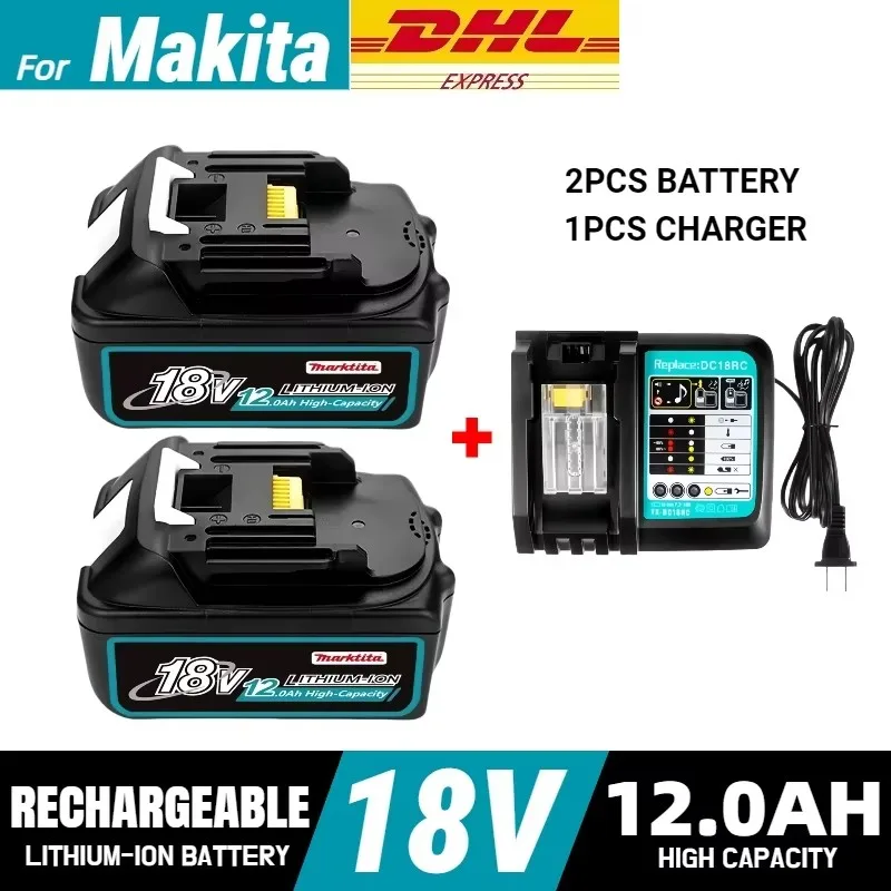 

100% Original BL1850b 18V Rechargeable Battery For Makita DDF487 DTD173 DTW700 DGA404 Replaceable LED Lithium-ion 8.0/12.0Ah