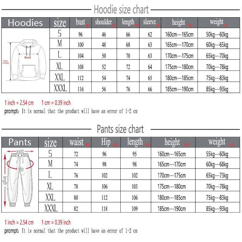 Men\'s Hoodie Pants 2 Piece Suit Winter Jogging Tracksuit Woman Oversized Sets Fleece Sweatshirt Pullover Clothing Blue 2022 New