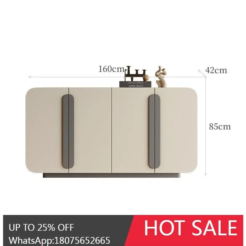 

HLZ Solid Wood Cream Style Square Display Cabinet Simple Small Apartment Living Room Storage Cabinet