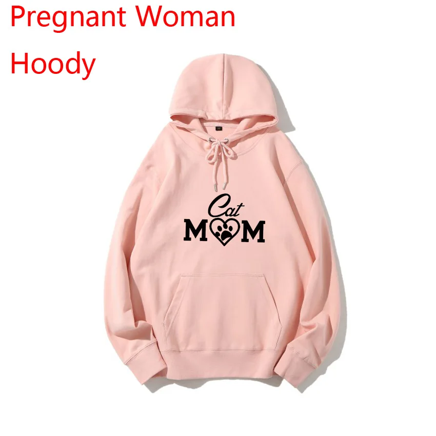 

Cat Funny Print Pregnant Woman Hoodie Spring Autumn Pregnant Women Pullover Hoody Customized Print Add Your Design Idea Cool DIY