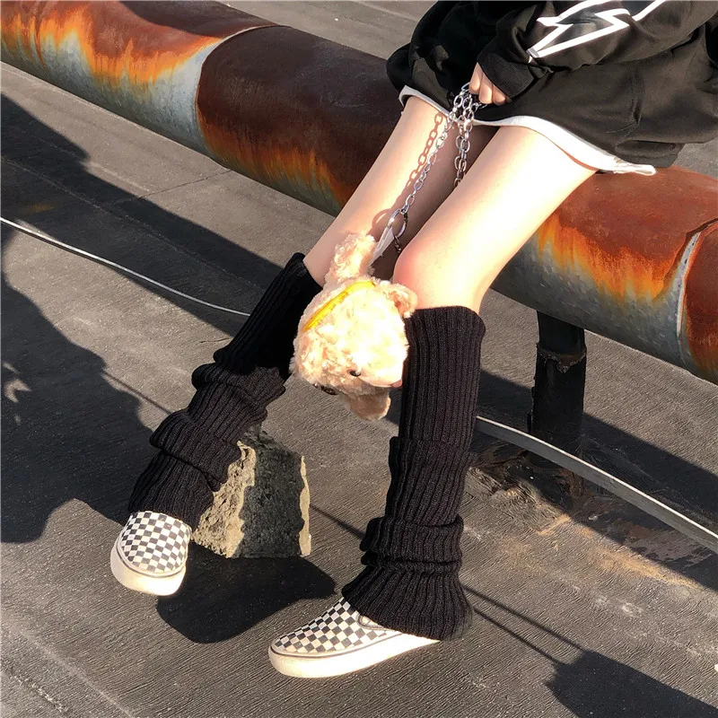 Japanese Lolita Sweet Girl Leg Warmer Knit Socks Wool Blend Warm Comfortable Fashionable Stockings for Women view 2