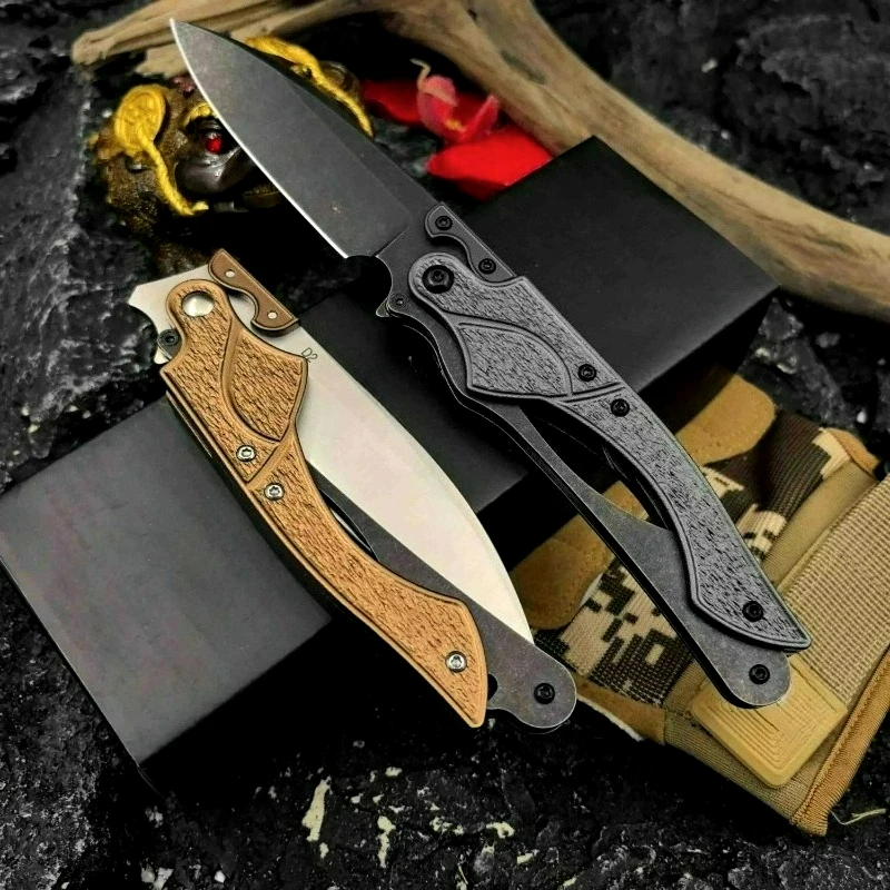 

New utility folding pocket knife D2 blade 420 steel +T6 aluminum handle edc multitool knifes selbstverteidigung tactical knife